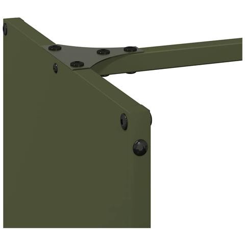 Rastrelliera per Legna da Ardere Verde Oliva 40x30x80 cm - Foto 2