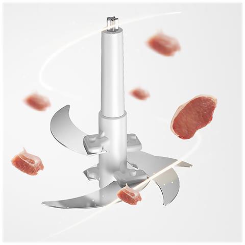 Tritaverdure Elettrico. Motore In Rame Da 300w. Bicchiere In Vetro Da 2l. 4 Lame Tridimensionali In Acciaio Inossidabile Di Alta Qualità. - Foto 2