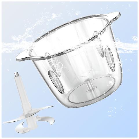 Tritaverdure Elettrico. Motore In Rame Da 300w. Bicchiere In Vetro Da 2l. 4 Lame Tridimensionali In Acciaio Inossidabile Di Alta Qualità. - Foto 6