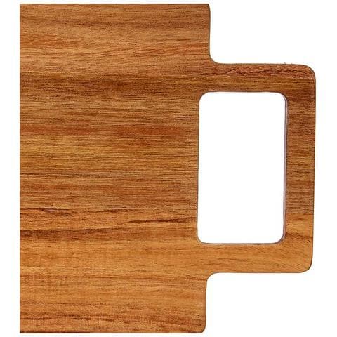 Tagliere In Legno E Marmo Nero Con Manico 18x38x1,5 Cm. Colore Nero - Foto 5