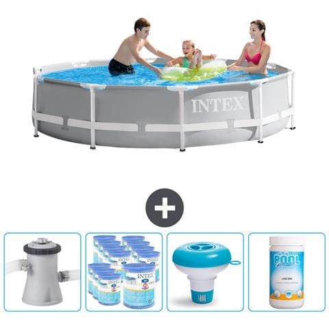 Piscina Fuori Terra - In Giro - 305x305x76 Cm - Grigio - Include Accessori Coordinati Cb89 - Foto 1