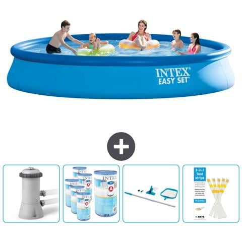 Piscina Fuori Terra - In Giro - 457x457x84 Cm - Blu - Include Accessori Coordinati Cb94 - Foto 1