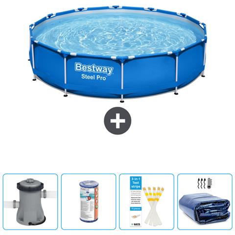 Piscina Fuori Terra - In Giro - 366x76 Cm - Blu - Include Accessori Coordinati Cb50 - Foto 1