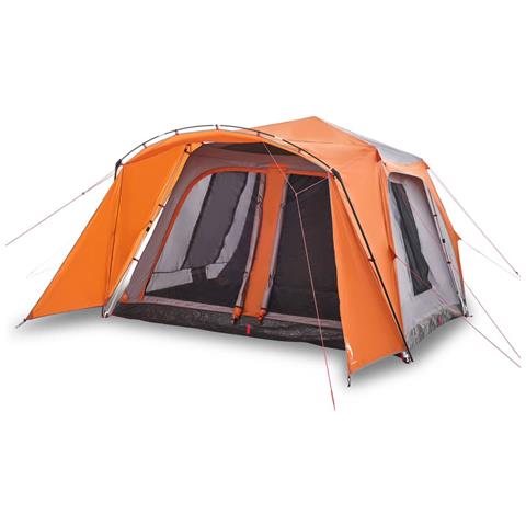 Tenda Familiare VidaXL A Forma Di Tipi – 8 Posti, Impermeabile, 400x400x200 Cm – Verde Con E-port E Doppia Ventilazione