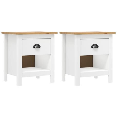 Lusso Casadino - Comodini Hill 2 Pz 46x35x49,5 Cm Legno Massello Di Pino - Foto 2