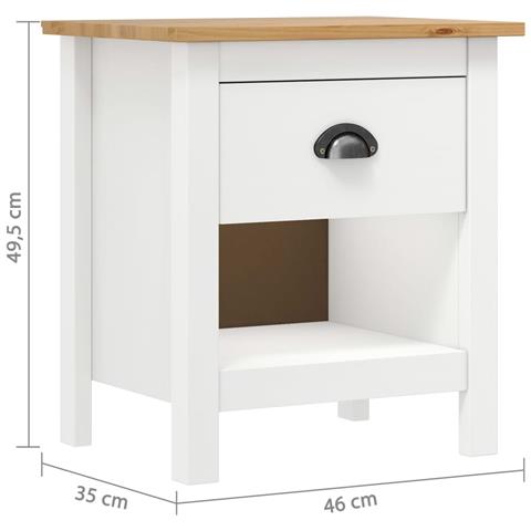 Lusso Casadino - Comodini Hill 2 Pz 46x35x49,5 Cm Legno Massello Di Pino - Foto 8