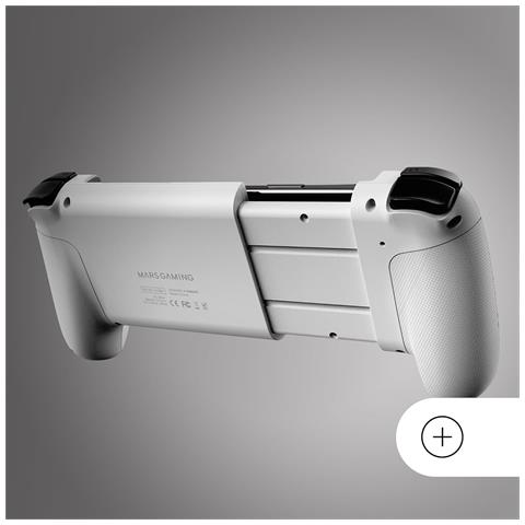 Marsgaming Mgpx, Gamepad Bluetooth 5.0 2-in-1, Rgb Neon, Doppia Vibrazione E Funzione Turbo, Supporto Smartphone Fino A 6.8"", Controller Compatibile Con Pc, Android, Ios E Console, Usb-c White - Foto 2