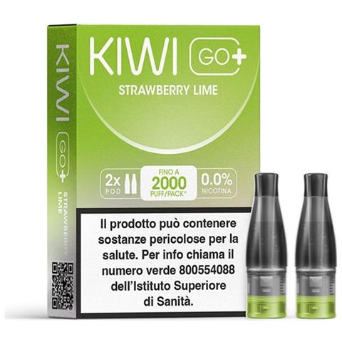 0mg Strawberry Lime - Pod Precaricata Kiwi Go Plus - 2 Pezzi - Kiwi Vapor - Foto 1