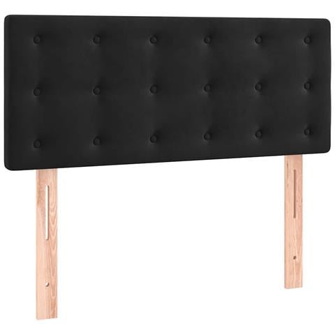 Letto a Molle con Materasso e LED Nero 120x190 cm in Velluto - Foto 9