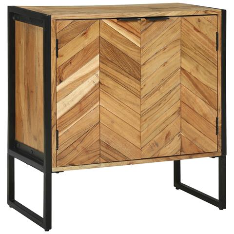 Credenza 70x35x75 cm Legno Massello di Acacia - Foto 2