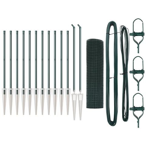 Recinzione in Filo Saldato con 13 Picchetti a Spillo Verde 0.6x25 m Acciaio - Foto 1