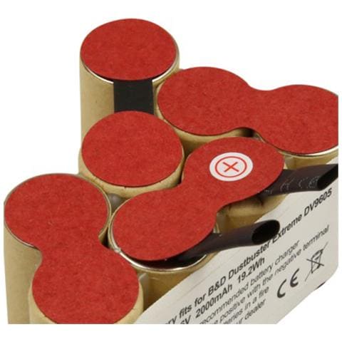 Batteria Per Aspirapolvere Black And Decker Dustbuster Dv9605 Nimh 9.6v 2000mah - Foto 2