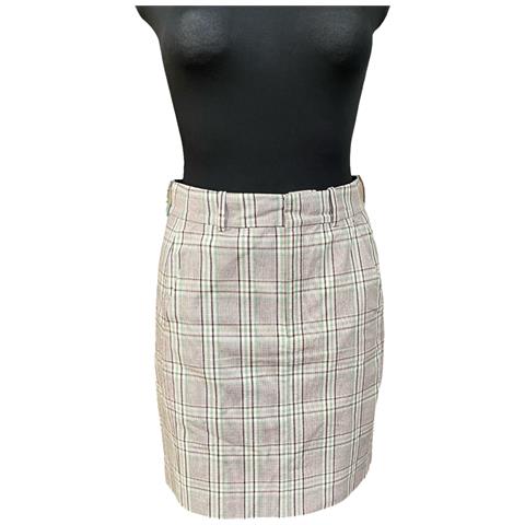 Gonna Midi Comoda Elegante Alla Moda Grigia A Quadri Taglia 36 - Foto 1