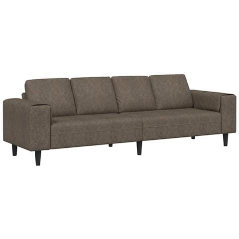 Set di divani Grigio scuro Pelle scamosciata sintetica - Foto 1