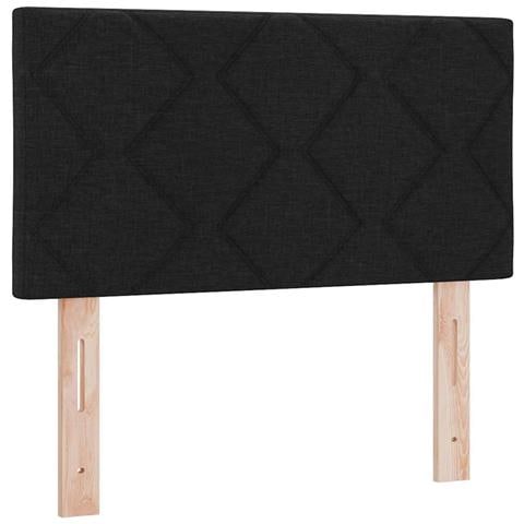 Testiera con luci a strisce a LED Regolabile Nero 80 cm Tessuto - Foto 1