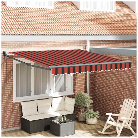 Tenda da Sole Rigato arancione e marrone 3,5 x 2,5 m - Foto 2