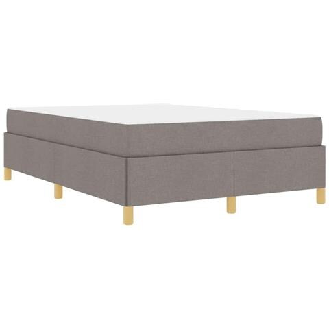Letto a molle con materasso Taupe e bianco 160 x 200 cm Tessuto - Foto 1
