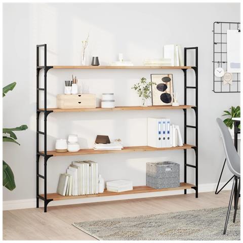 Mensole da Parete 2 pz 140x20x2 cm Legno Acacia Rifinito a Olio - Foto 2