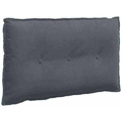 Cuscino per Schiena Grigio scuro 80 x 50 cm Tessuto in Cords - Foto 1