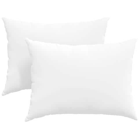 Cuscini da Divano 2 pcs Bianco 70 x 50 cm Tessuto - Foto 1