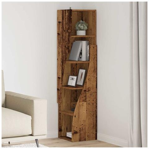 Mobile angolare Bianco 32x32x140cm Legno multistrato - Foto 2