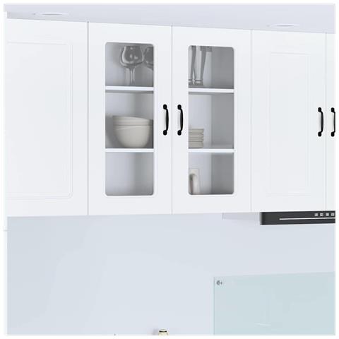 Pensile cucina Bianco 80 x 31 x 80 cm Legno multistrato - Foto 2