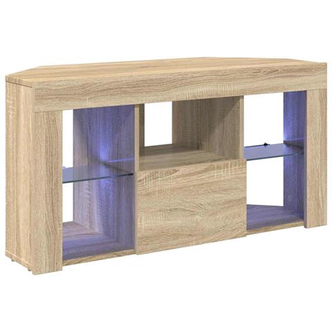 Mobile TV LED Angolare Rovere Sonoma 102 x 40 x 50 cm - Foto 1