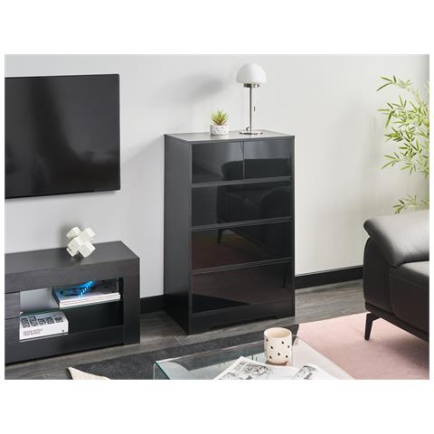 Cassettiera 5 Cassetti Alberta Nero - Foto 1