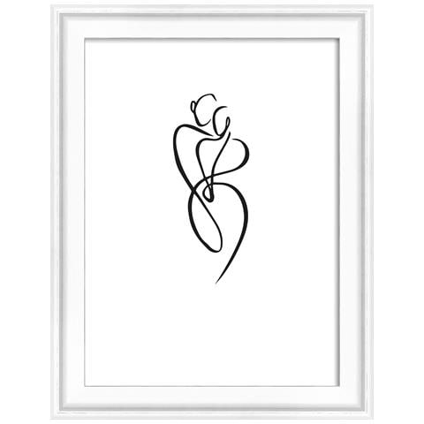 Silhouette Struttura In Legno, 10x15 Cm, Bianco - Foto 1