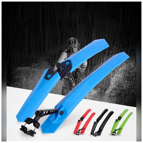 Parafango Bici Esteso A Sgancio Rapido: Protezione Superiore Per Mountain Bike E Pieghevoli Black - Foto 2