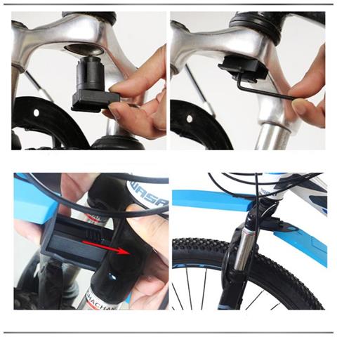 Parafango Bici Esteso A Sgancio Rapido: Protezione Superiore Per Mountain Bike E Pieghevoli Black - Foto 4