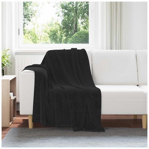 Coperta Nero 130 x 150 cm Panno - Foto 2