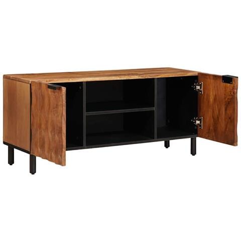 Mobile TV con porta Finitura Marrone Acacia 105 x 33 x 46 cm - Foto 2