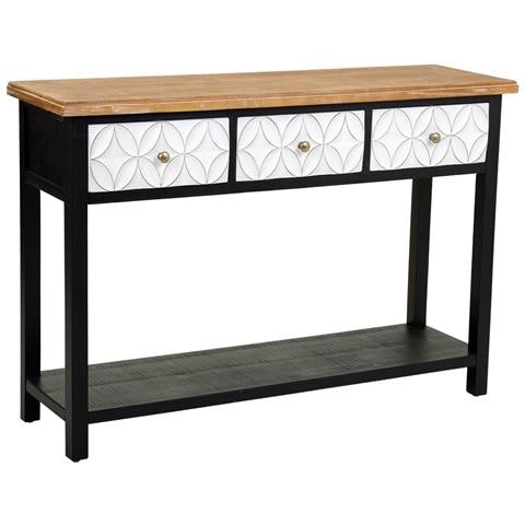 Mobile Da Ingresso In Legno Con 3 Cassetti 120x40x81 - Foto 1