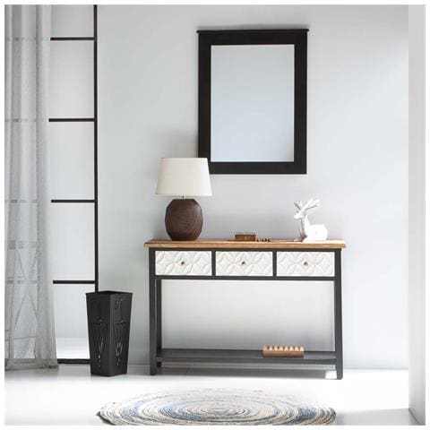 Mobile Da Ingresso In Legno Con 3 Cassetti 120x40x81 - Foto 2