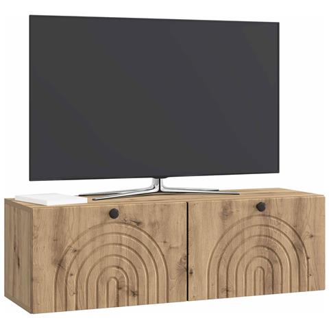Mobile Porta TV da Muro Rovere Artigianale 98 x 31 x 30 cm - Foto 2