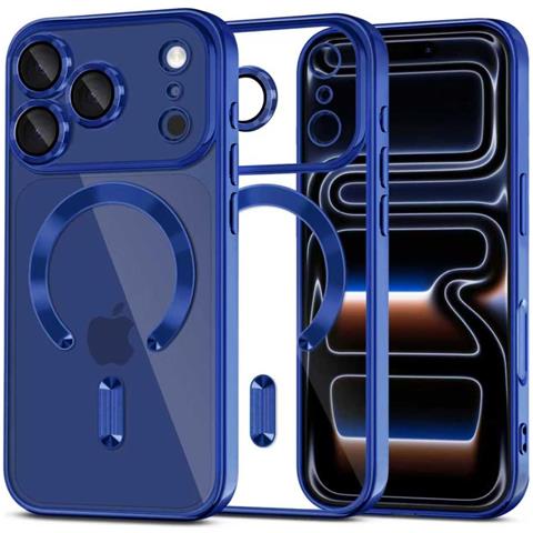 Custodia Trasparente Blu Scuro Magflex Per Iphone 17 Pro Max - Foto 2