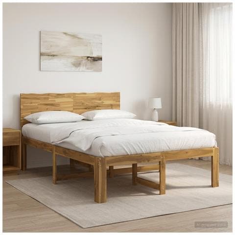 Letto matrimoniale con testiera ROSTOCK Bianco 120 x 200 cm - Foto 2