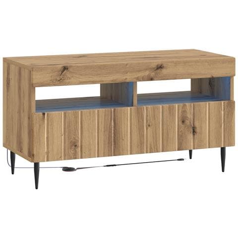 Mobile TV LED Rovere Artigianale Legno ingegnerizzato - Foto 1