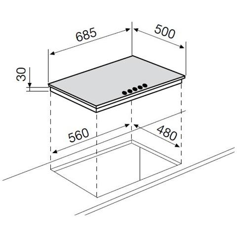 GLEM GAS - Piano Cottura GT755HIX a Gas 5 Fuochi Gas Colore Acciaio Inox -  ePRICE