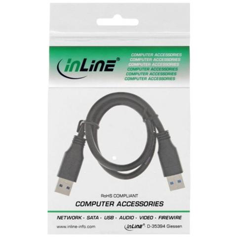 0.5m USB 3.0 0.5m USB A USB A Nero cavo USB - Foto 2