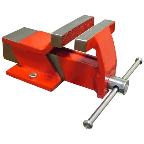 Morsa Da Banco In Acciaio Con Base Fissa, Ganasce Parallele E Asta Di Manovra Con Fermi. Misura Mm. 100 - Foto 1