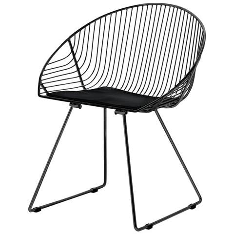 Set Da 2 Sedie Moderne In Acciaio Nero Aurora - Foto 1
