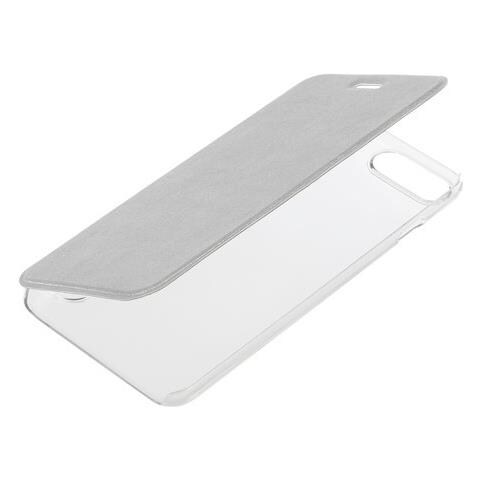 Clear Back, Cover Trasparente Con Sportello Protettivo - Apple Iphone 7 Plus / 8 Plus - Argento - Foto 1