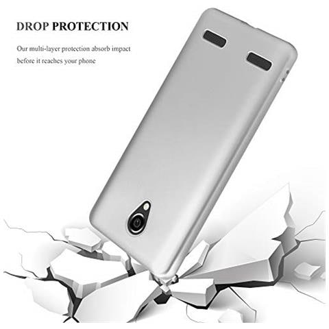 Custodia Compatibile Con Zte Blade L7 In Argento Metallico - Coperchio Protettivo In Silicone Tpu Flessibile - Foto 2