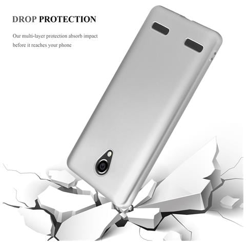 Custodia Compatibile Con Zte Blade L7 In Argento Metallico - Coperchio Protettivo In Silicone Tpu Flessibile - Foto 9