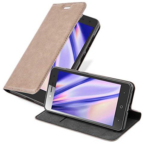 Custodia Compatibile Con Zte Blade L7 In Bruno Caffè - Coperchio Protettiva Con Chiusura Magnetica, Funzione Stand E Tasca Per Le Carte - Foto 1