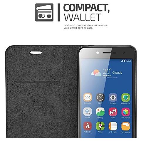 Custodia Compatibile Con Zte Blade L7 In Bruno Caffè - Coperchio Protettiva Con Chiusura Magnetica, Funzione Stand E Tasca Per Le Carte - Foto 2