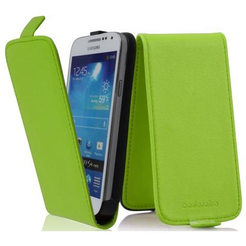 Custodia Compatibile Con Samsung Galaxy S4 Mini In Verde Mela - Coperchio Protettivo In Design Flip Realizzato In Finta Pelle Liscia - Foto 1