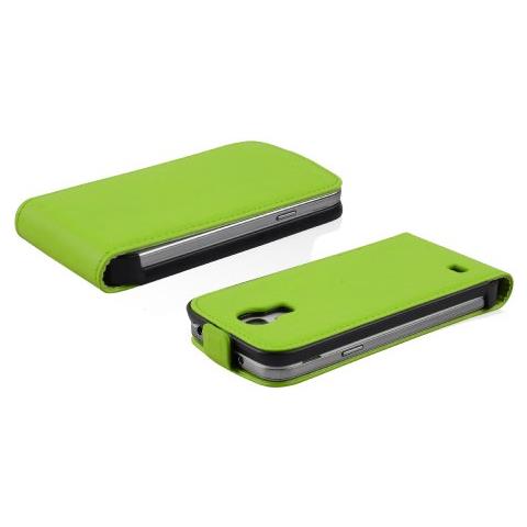 Custodia Compatibile Con Samsung Galaxy S4 Mini In Verde Mela - Coperchio Protettivo In Design Flip Realizzato In Finta Pelle Liscia - Foto 4